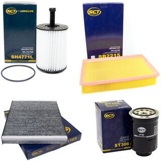 Filter Set Inspektion Kraftstofffilter ST 306 + lfilter SH 4771 L + Luftfilter SB 2215 + Innenraumfilter SAK 165