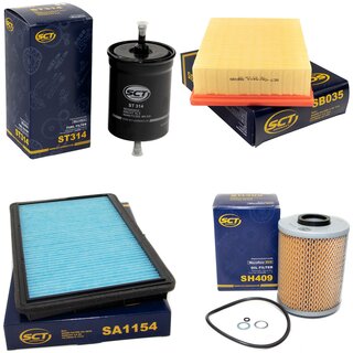 Filter Set Inspektion Kraftstofffilter ST 314 + lfilter SH 409 + Luftfilter SB 035 + Innenraumfilter SA 1154