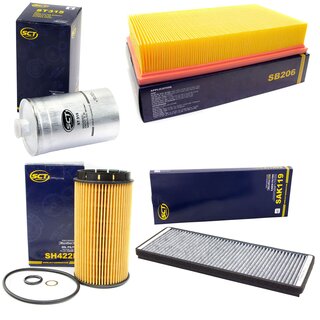 Filter Set Inspektion Kraftstofffilter ST 315 + lfilter SH 422 P + Luftfilter SB 206 + Innenraumfilter SAK 119