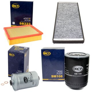 Filter Set Inspektion Kraftstofffilter ST 320 + lfilter SM 108 + Luftfilter SB 222 + Innenraumfilter SAK 119