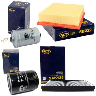 Filter set inspection fuelfilter ST 320 + oil filter SM 108 + air filter SB 222 + cabin air filter SAK 135