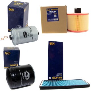 Filter set inspection fuelfilter ST 320 + oil filter SM 174 + air filter SB 206 + cabin air filter SA 1119