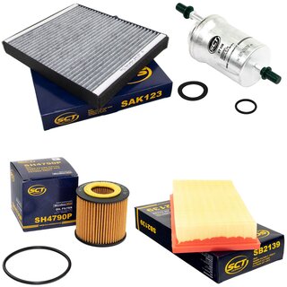 Filter Set Inspektion Kraftstofffilter ST 326 + lfilter SH 4790 P + Luftfilter SB 2139 + Innenraumfilter SAK 123