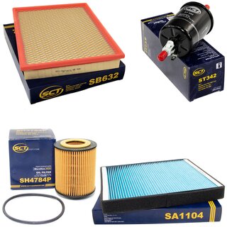 Filter Set Inspektion Kraftstofffilter ST 342 + lfilter SH 4784 P + Luftfilter SB 632 + Innenraumfilter SA 1104