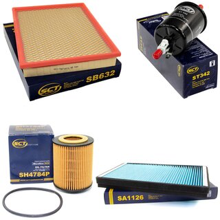 Filter set inspection fuelfilter ST 342 + oil filter SH 4784 P + air filter SB 632 + cabin air filter SA 1126