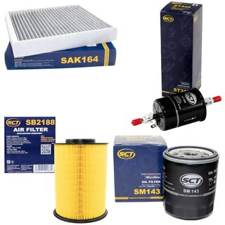Filter Set Inspektion Kraftstofffilter ST 342 + lfilter SM 143 + Luftfilter SB 2188 + Innenraumfilter SAK 164
