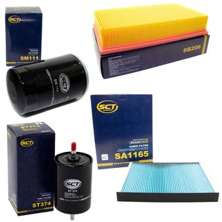 Filter Set Inspektion Kraftstofffilter ST 374 + lfilter SM 111 + Luftfilter SB 2095 + Innenraumfilter SA 1165