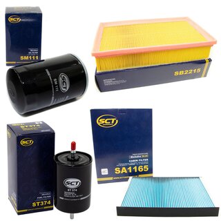 Filter Set Inspektion Kraftstofffilter ST 374 + lfilter SM 111 + Luftfilter SB 2215 + Innenraumfilter SA 1165