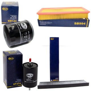 Filter set inspection fuelfilter ST 374 + oil filter SM 143 + air filter SB 994 + cabin air filter SAK 214