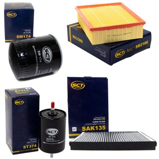 Filter Set Inspektion Kraftstofffilter ST 374 + lfilter SM 174 + Luftfilter SB 2166 + Innenraumfilter SAK 135