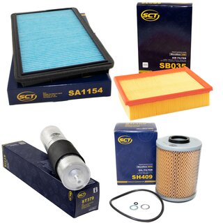 Filter Set Inspektion Kraftstofffilter ST 379 + lfilter SH 409 + Luftfilter SB 035 + Innenraumfilter SA 1154