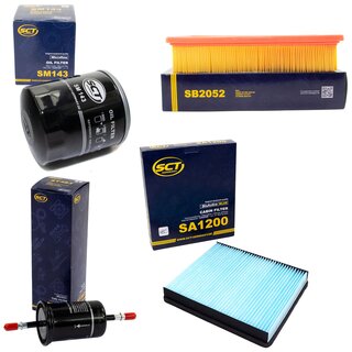 Filter set inspection fuelfilter ST 383 + oil filter SM 143 + air filter SB 2052 + cabin air filter SA 1200