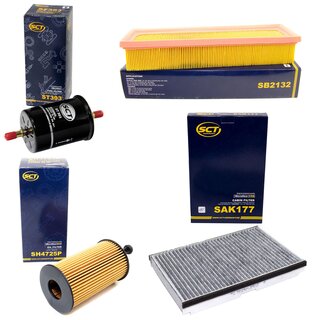 Filter set inspection fuelfilter ST 393 + oil filter SH 4725 P + air filter SB 2132 + cabin air filter SAK 177