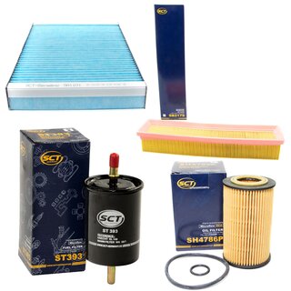 Filter set inspection fuelfilter ST 393 + oil filter SH 4786 P + air filter SB 2179 + cabin air filter SA 1101