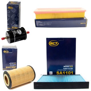 Filter set inspection fuelfilter ST 393 + oil filter SH 4786 P + air filter SB 2179 + cabin air filter SA 1101