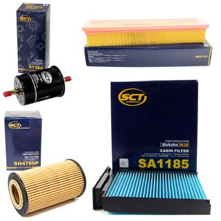 Filter set inspection fuelfilter ST 393 + oil filter SH 4786 P + air filter SB 2179 + cabin air filter SA 1185