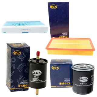 Filter set inspection fuelfilter ST 393 + oil filter SM 113 + air filter SB 537 + cabin air filter SA 1177
