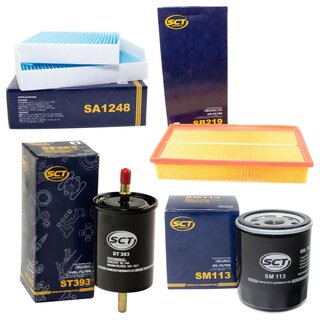 Filter set inspection fuelfilter ST 393 + oil filter SM 113 + air filter SB 537 + cabin air filter SA 1248