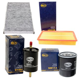 Filter set inspection fuelfilter ST 393 + oil filter SM 113 + air filter SB 537 + cabin air filter SAK 177