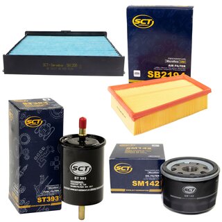Filter Set Inspektion Kraftstofffilter ST 393 + lfilter SM 142 + Luftfilter SB 2194 + Innenraumfilter SA 1206