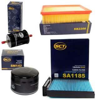 Filter Set Inspektion Kraftstofffilter ST 393 + lfilter SM 142 + Luftfilter SB 2208 + Innenraumfilter SA 1185