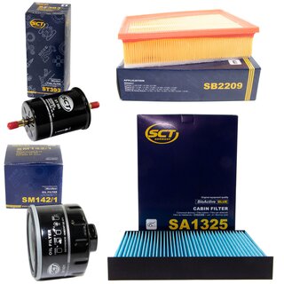Filter set inspection fuelfilter ST 393 + oil filter SM 142/1 + air filter SB 2209 + cabin air filter SA 1325