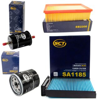 Filter Set Inspektion Kraftstofffilter ST 393 + lfilter SM 832 + Luftfilter SB 2208 + Innenraumfilter SA 1185