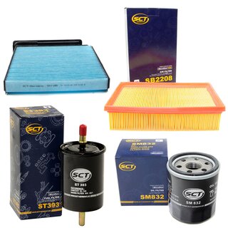 Filter set inspection fuelfilter ST 393 + oil filter SM 832 + air filter SB 2208 + cabin air filter SA 1185