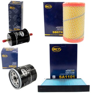 Filter Set Inspektion Kraftstofffilter ST 393 + lfilter SM 832 + Luftfilter SB 674 + Innenraumfilter SA 1101