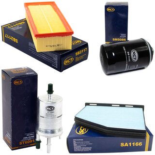 Filter Set Inspektion Kraftstofffilter ST 6091 + lfilter SM 5086 + Luftfilter SB 2117 + Innenraumfilter SA 1166