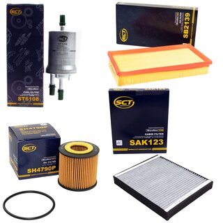 Filter set inspection fuelfilter ST 6108 + oil filter SH 4790 P + air filter SB 2139 + cabin air filter SAK 123
