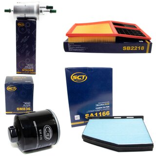 Filter Set Inspektion Kraftstofffilter ST 6108 + lfilter SM 836 + Luftfilter SB 2218 + Innenraumfilter SA 1166