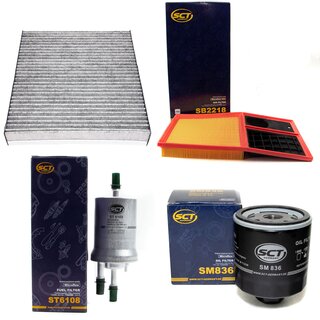 Filter Set Inspektion Kraftstofffilter ST 6108 + lfilter SM 836 + Luftfilter SB 2218 + Innenraumfilter SAK 291