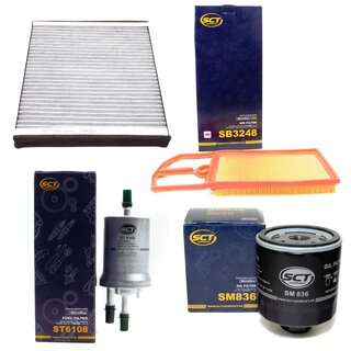 Filter set inspection fuelfilter ST 6108 + oil filter SM 836 + air filter SB 3248 + cabin air filter SAK 123