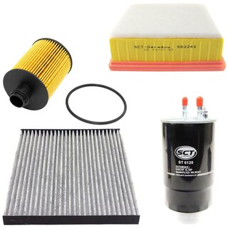 Filter set inspection fuelfilter ST 6120 + oil filter SH 4066 P + air filter SB 2243 + cabin air filter SAK 204