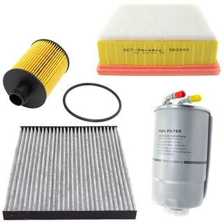 Filter set inspection fuelfilter ST 6121 + oil filter SH 4066 P + air filter SB 2243 + cabin air filter SAK 204