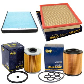 Filter Set Inspektion Kraftstofffilter ST 760 + lfilter SH 4788 P + Luftfilter SB 632 + Innenraumfilter SA 1104