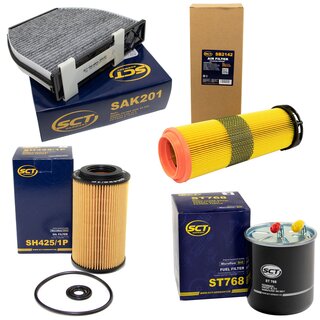 Filter Set Inspektion Kraftstofffilter ST 768 + lfilter SH 425/1 P + Luftfilter SB 2142 + Innenraumfilter SAK 201