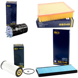 Filter Set Inspektion Kraftstofffilter ST 775 + lfilter SH 420 L + Luftfilter SB 549 + Innenraumfilter SA 1145