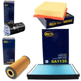Filter Set Inspektion Kraftstofffilter ST 775 + lfilter SH 420 P + Luftfilter SB 222 + Innenraumfilter SA 1135