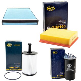 Filter Set Inspektion Kraftstofffilter ST 775 + lfilter SH 4771 L + Luftfilter SB 2166 + Innenraumfilter SA 1135