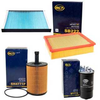 Filter set inspection fuelfilter ST 775 + oil filter SH 4771 P + air filter SB 222 + cabin air filter SA 1106