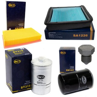Filter Set Inspektion Kraftstofffilter ST 315 + lfilter SM 107 + lablassschraube 03272 + Luftfilter SB 206 + Innenraumfilter SA 1226