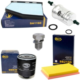 Filter Set Inspektion Kraftstofffilter ST 326 + lfilter SM 836 + lablassschraube 48871 + Luftfilter SB 2100 + Innenraumfilter SA 1166