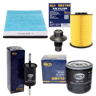 Filter Set Inspektion Kraftstofffilter ST 383 + lfilter SM 110 + lablassschraube 21096 + Luftfilter SB 2188 + Innenraumfilter SA 1306