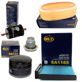 Filter Set Inspektion Kraftstofffilter ST 393 + lfilter SM 142 + lablassschraube 101250 + Luftfilter SB 2058 + Innenraumfilter SA 1185