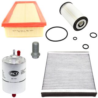 Filter set inspection fuelfilter ST 711 + oil filter SH 425 L + Oildrainplug 08277 + air filter SB 537 + cabin air filter SAK 123