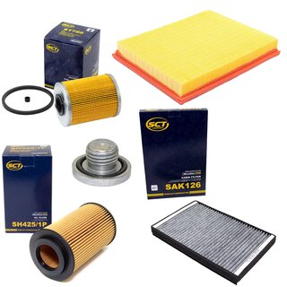 Filter Set Inspektion Kraftstofffilter ST 760 + lfilter SH 425/1 P + lablassschraube 04572 + Luftfilter SB 632 + Innenraumfilter SAK 126