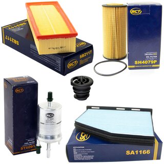 Filter Set Inspektion Kraftstofffilter ST 6091 + lfilter SH 4079 P + lablassschraube 47197 + Luftfilter SB 2117 + Innenraumfilter SA 1166