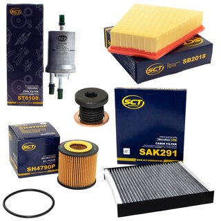 Filter set inspection fuelfilter ST 6108 + oil filter SH 4790 P + Oildrainplug 171173 + air filter SB 2018 + cabin air filter SAK 291